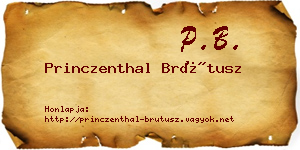 Princzenthal Brútusz névjegykártya